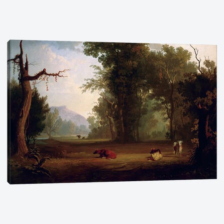 Landscape With Cattle, 1846 Canvas Print #BMN11522} by George Caleb Bingham Art Print