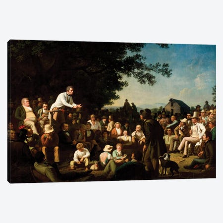 Stump Speaking, 1853–54 Canvas Print #BMN11524} by George Caleb Bingham Canvas Art