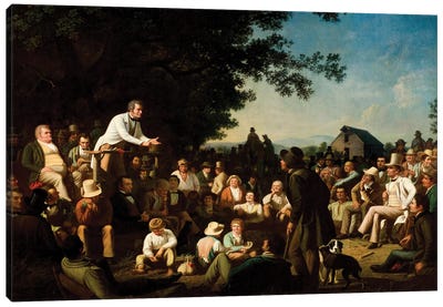 Stump Speaking, 1853–54 Canvas Art Print