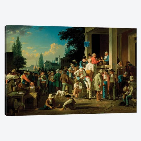 The County Election, 1852 Canvas Print #BMN11526} by George Caleb Bingham Canvas Art