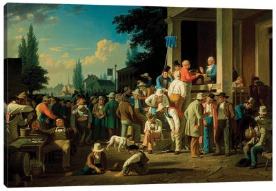 The County Election, 1852 Canvas Art Print