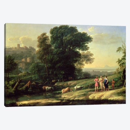 Landscape with Cephalus and Procris Reunited by Diana, 1645  Canvas Print #BMN1152} by Claude Lorrain Canvas Artwork