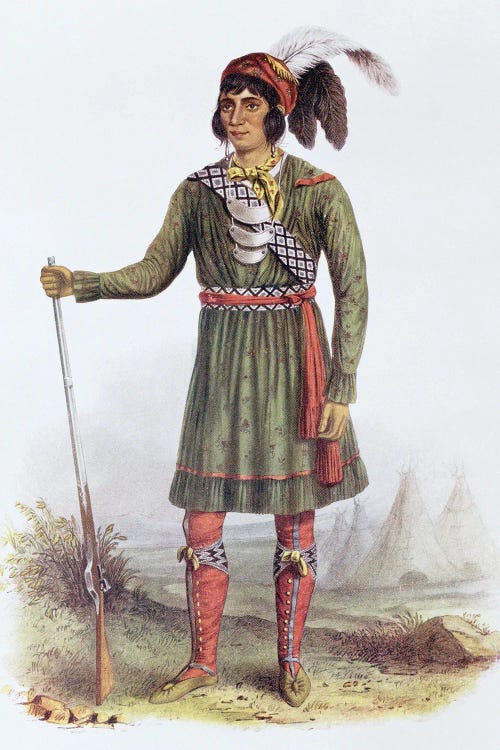 Osceola (Asseola), A Seminole Leader (From The Indian Tribes Of North America, Vol. II)