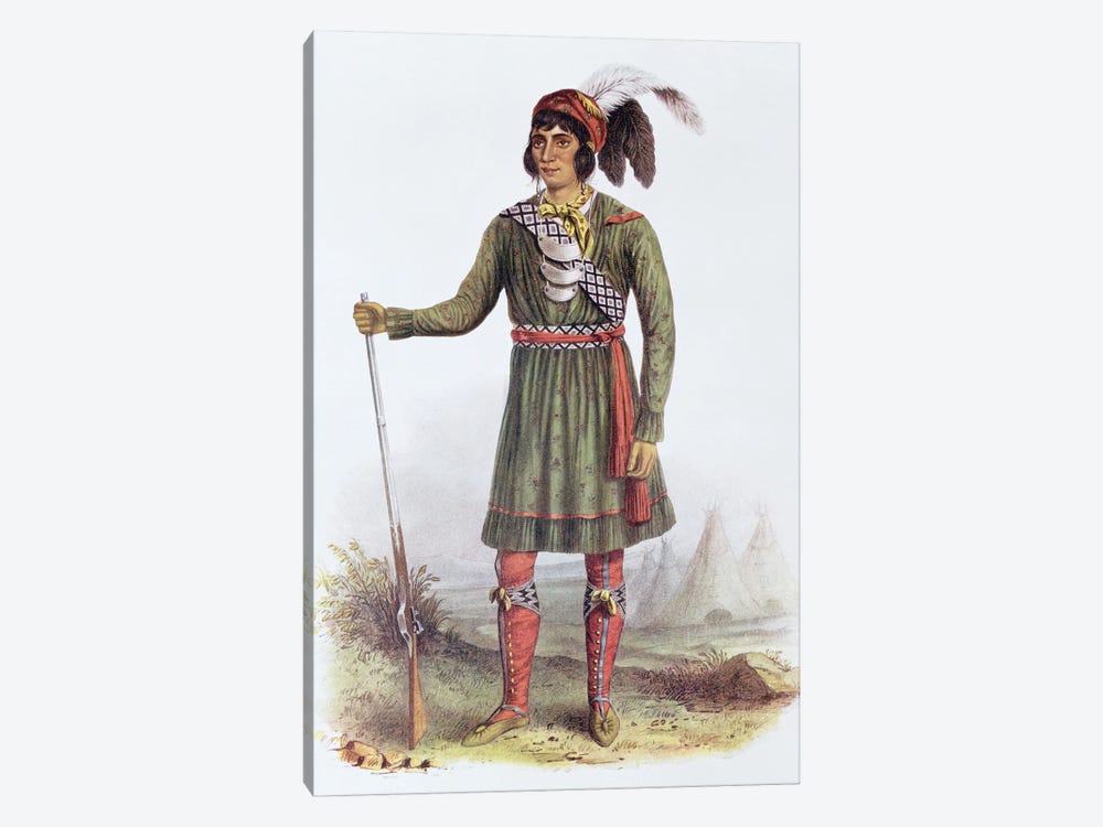 Osceola (Asseola), A Seminole Leader (From The Indian Tribes Of North America, Vol. II) by George Catlin 1-piece Art Print
