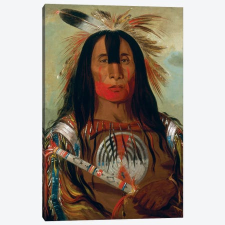 Stu-mick-o-súcks (Buffalo Bull’s Back Fat), Head Chief, Blood Tribe, 1832 Canvas Print #BMN11535} by George Catlin Canvas Art Print
