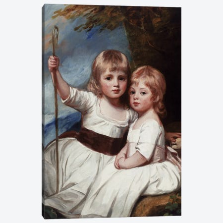 Mary And Louise Kent, c.1783-85 Canvas Print #BMN11548} by George Romney Canvas Art Print