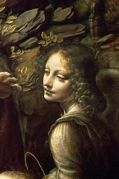 Detail of the Angel, from The Virgin of the Rocks 