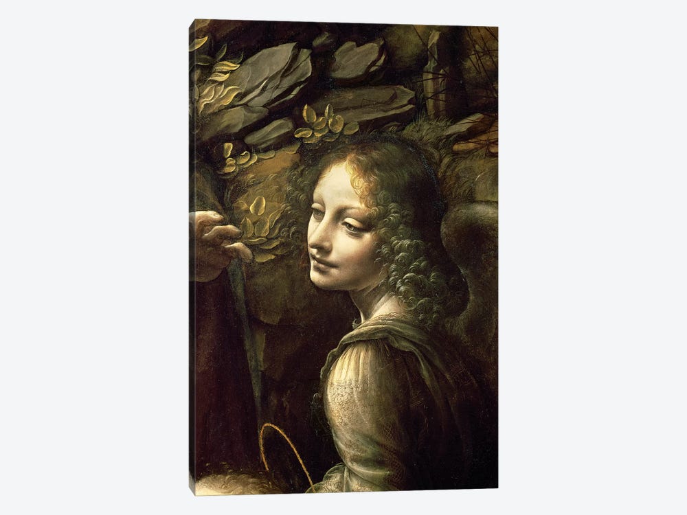 Detail of the Angel, from The Virgin of the Rocks  by Leonardo da Vinci 1-piece Art Print