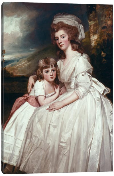 Portrait Of Mrs. Richard Pryce Corbet And Her Daughter, 1783 Canvas Art Print