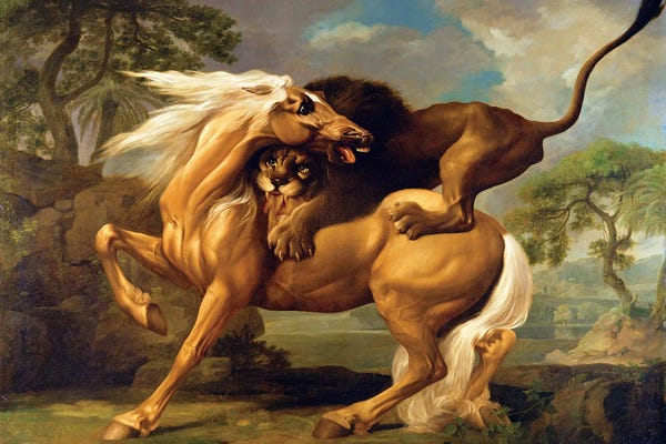 George Stubbs: A Lion Attacking A Horse, c.1762 by George Stubbs