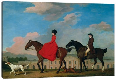 John And Sophia Musters Riding At Colwick Hall, 1777 Canvas Art Print