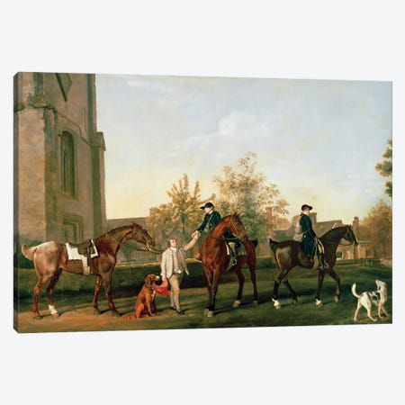 Lord Torrington's Hunt Servants Setting Out From Southill, Bedfordshire, c.1765-8 Canvas Print #BMN11567} by George Stubbs Canvas Art