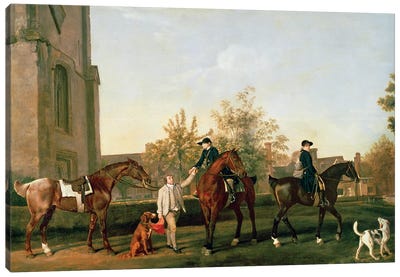 Lord Torrington's Hunt Servants Setting Out From Southill, Bedfordshire, c.1765-8 Canvas Art Print - Romanticism Art