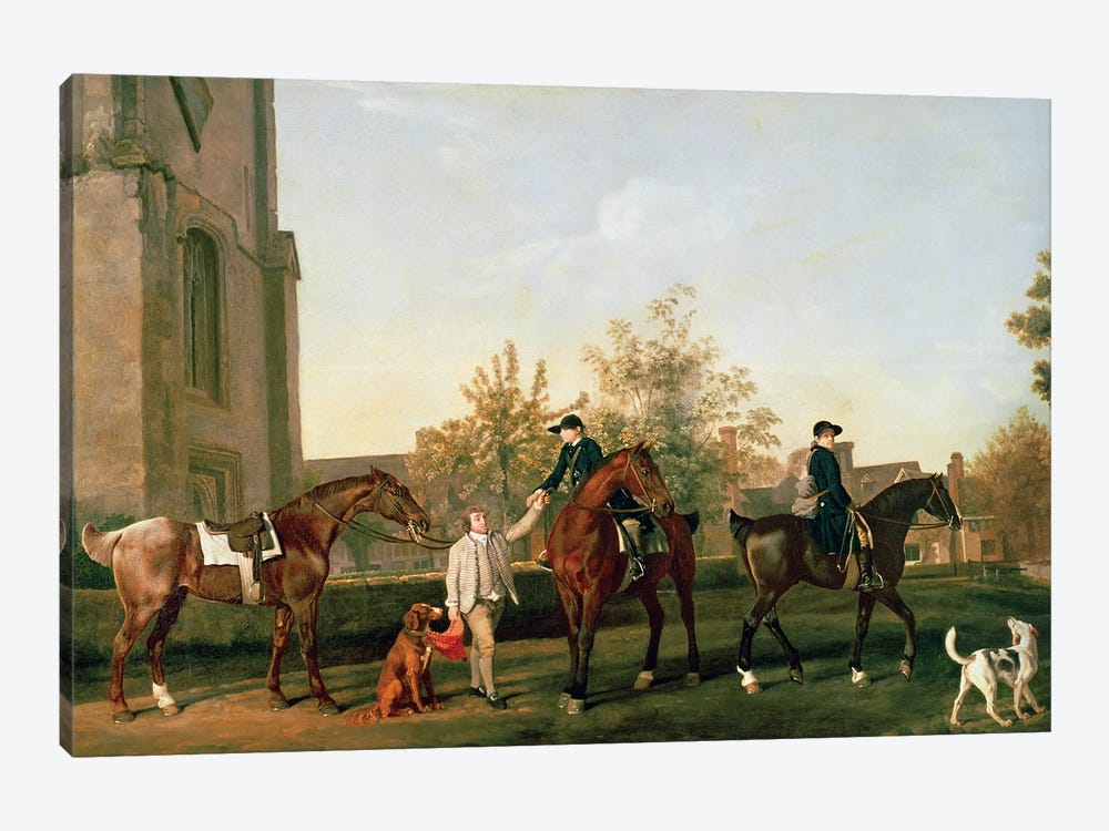 Lord Torrington's Hunt Servants Setting Out From Southill, Bedfordshire, c.1765-8 by George Stubbs 1-piece Canvas Print
