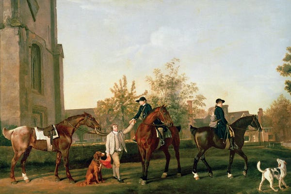 Grandpa Chic: Lord Torrington's Hunt Servants Setting Out From Southill, Bedfordshire, c.1765-8 by George Stubbs