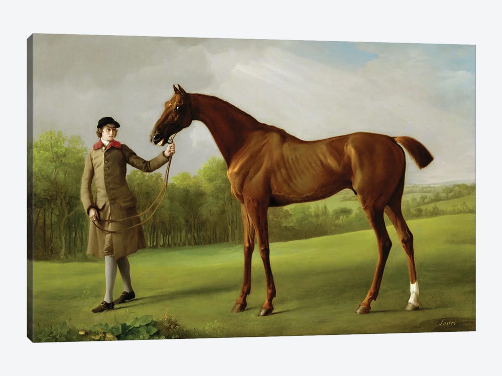 Lustre, Held By A Groom, c.1762 by George Stubbs 1-piece Canvas Wall Art