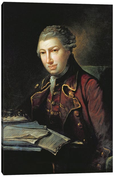 Charles Frederick Abel, Composer And Viola de Gamba Player, Son Of Christian Ferdinand Abel Canvas Art Print