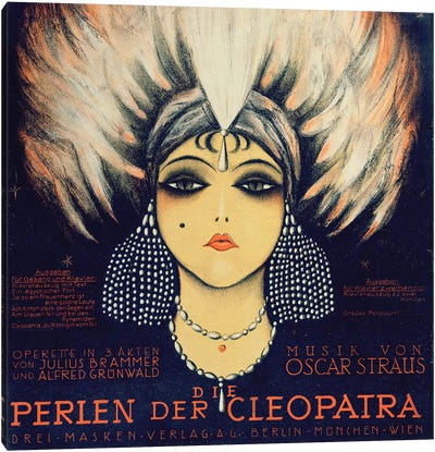 Cover For The Vocal Score Of Die Perlen Der Cleopatra By Oscar Straus, 1923 Canvas Art Print