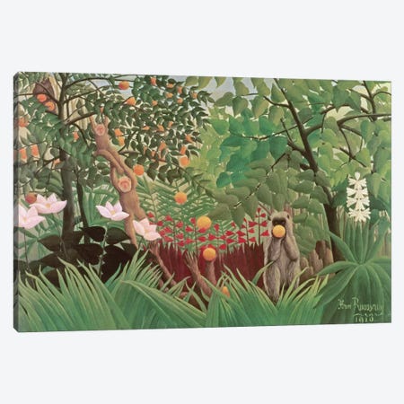 Exotic Landscape, 1910 (Norton Simon Collection) Canvas Print #BMN1158} by Henri Rousseau Canvas Art