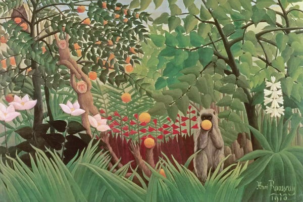 Post-Impressionism: Exotic Landscape, 1910 (Norton Simon Collection) by Henri Rousseau