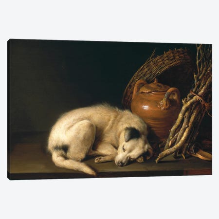 Dog At Rest, 1650 Canvas Print #BMN11592} by Gerrit Dou Canvas Artwork
