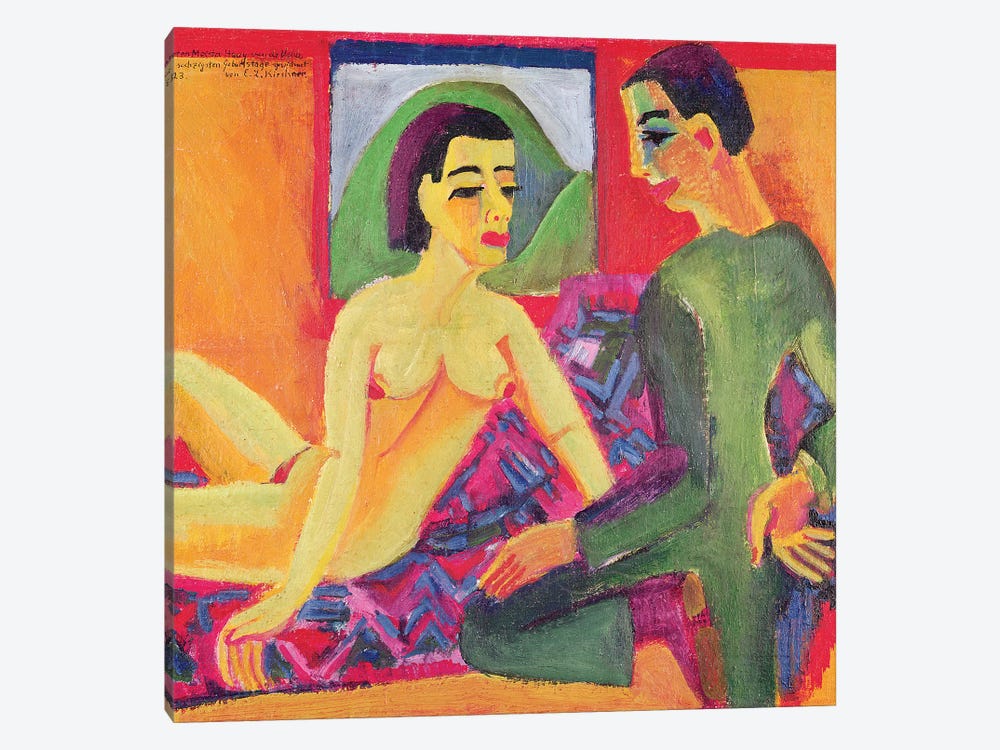 The Couple, 1923  by Ernst Ludwig Kirchner 1-piece Canvas Artwork