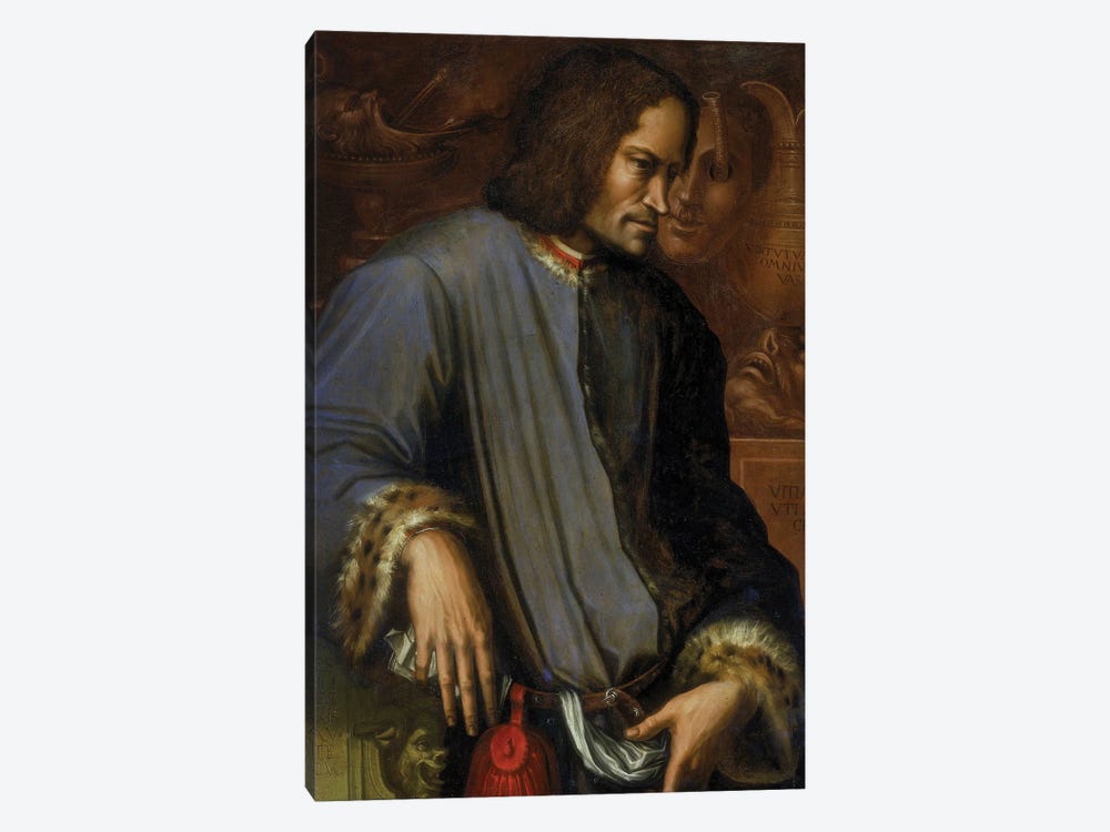 Portrait Of Lorenzo de Medici (with Frame), c.1533-34 1-piece Canvas Print