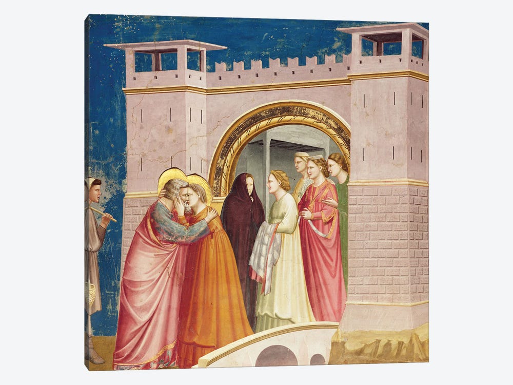 Meeting At The Golden Gate, c.1304-06 by Giotto 1-piece Art Print