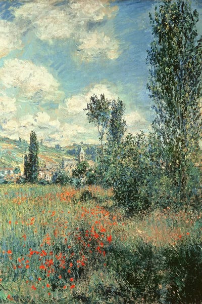 Claude Monet: Path through the Poppies, Ile Saint-Martin, Vetheuil, 1880  by Claude Monet