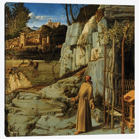 St. Francis In The Desert, c.1476-78 Canvas Print #BMN11623} by Giovanni Bellini Canvas Wall Art