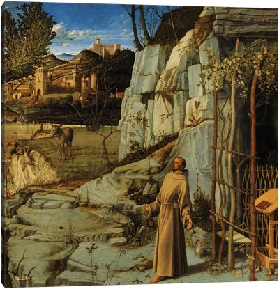 St. Francis In The Desert, c.1476-78 Canvas Art Print