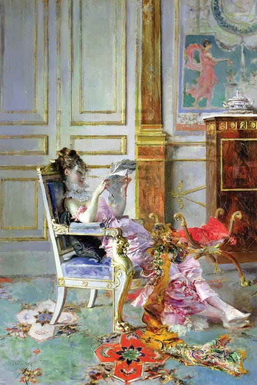 Girl Reading In A Salon, 1876