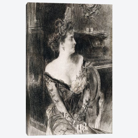Portrait Of Madame X, c.1901-02 Canvas Print #BMN11628} by Giovanni Boldini Canvas Artwork