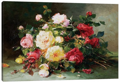 A Bouquet of Roses Canvas Art Print