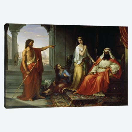 St. John The Baptist Rebuking Herod Canvas Print #BMN11633} by Giovanni Fattori Art Print
