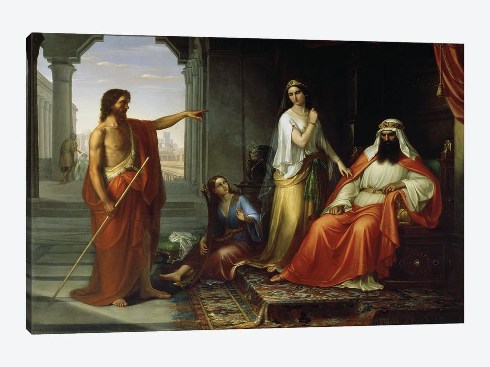 St. John The Baptist Rebuking Herod by Giovanni Fattori 1-piece Canvas Art