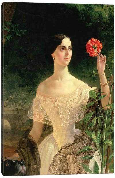 Portrait of Sofia Andreyevna Shuvalova  Canvas Art Print