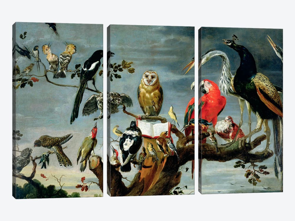 Concert of Birds  by Frans Snyders 3-piece Canvas Art Print