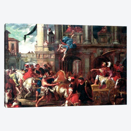 The Death Of Jezebel (circle of Giovanni Coli & Filippo Gherardi) Canvas Print #BMN11666} by Italian School Canvas Art Print