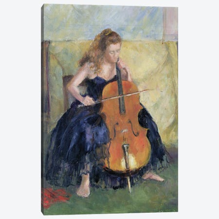 The Cello Player, 1995 Canvas Print #BMN11680} by Karen Armitage Canvas Art