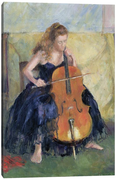The Cello Player, 1995 Canvas Art Print