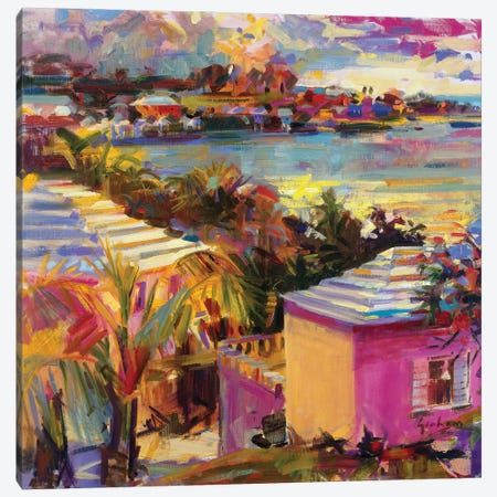 Dusk Reflections, Bermuda, 2011 Canvas Print #BMN11726} by Peter Graham Canvas Wall Art