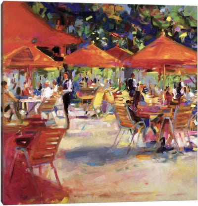 Le Cafe du Jardin Canvas Art Print