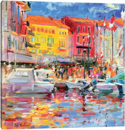 Le Port de St. Tropez, 2002 Canvas Art Print - Artists Like Monet