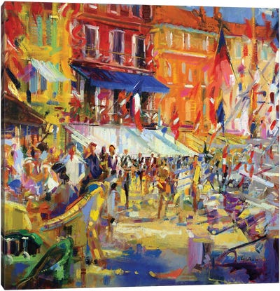 Port Promenade, Saint-Tropez Canvas Art Print