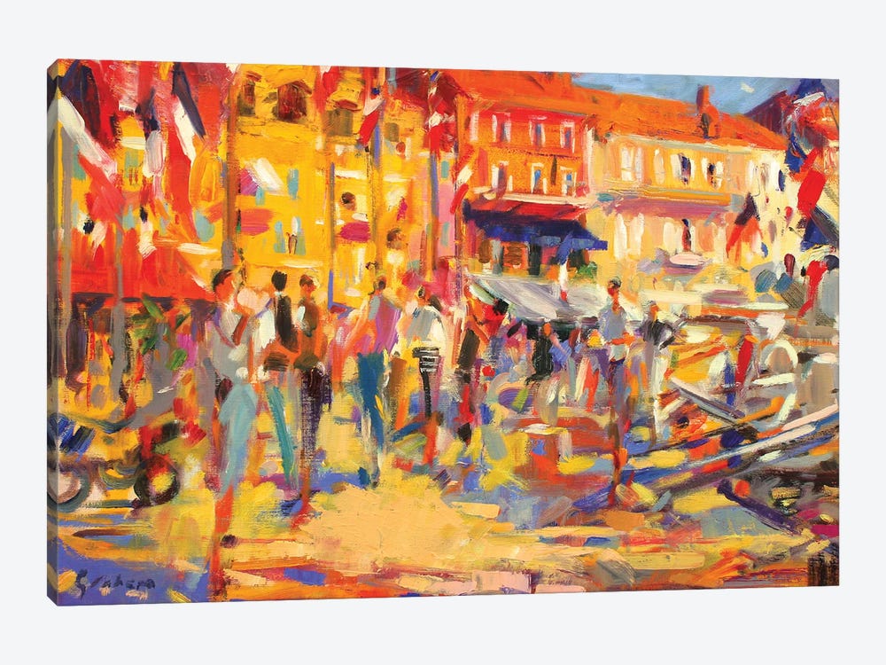 St. Tropez Promenade 1-piece Canvas Artwork