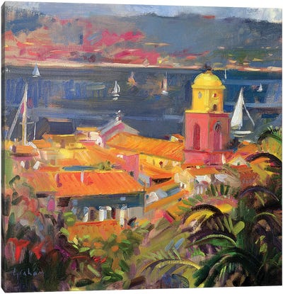 St. Tropez Sailing, 2002 Canvas Art Print