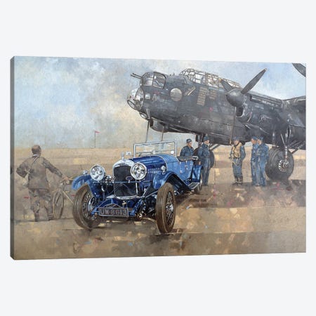 Able Mable And The Blue Lagonda Canvas Print #BMN11792} by Peter Miller Canvas Wall Art