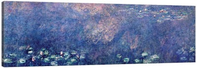 Waterlilies: Two Weeping Willows, centre left section, 1914-18   Canvas Art Print - Impressionism Art