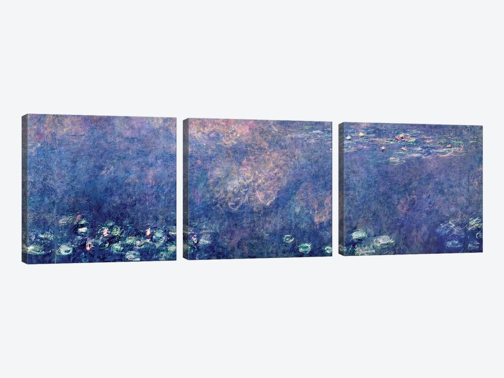 Waterlilies: Two Weeping Willows, centre left section, 1914-18   by Claude Monet 3-piece Art Print